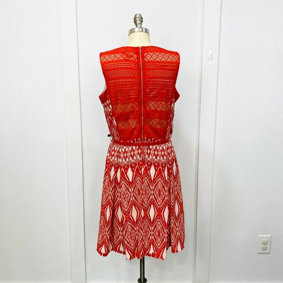 Established 1962 Sun Dress Womens Size 14 Orange Sleeveless A-Line Embroidered - Picture 4 of 14